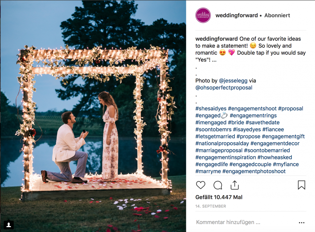 Instagram inspiration für die Hochzeit