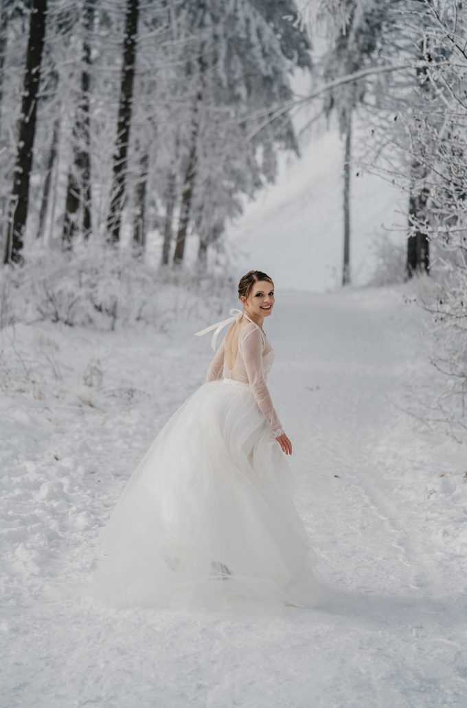 Braut Winterhochzeit