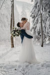 Brautpaar Winterhochzeit